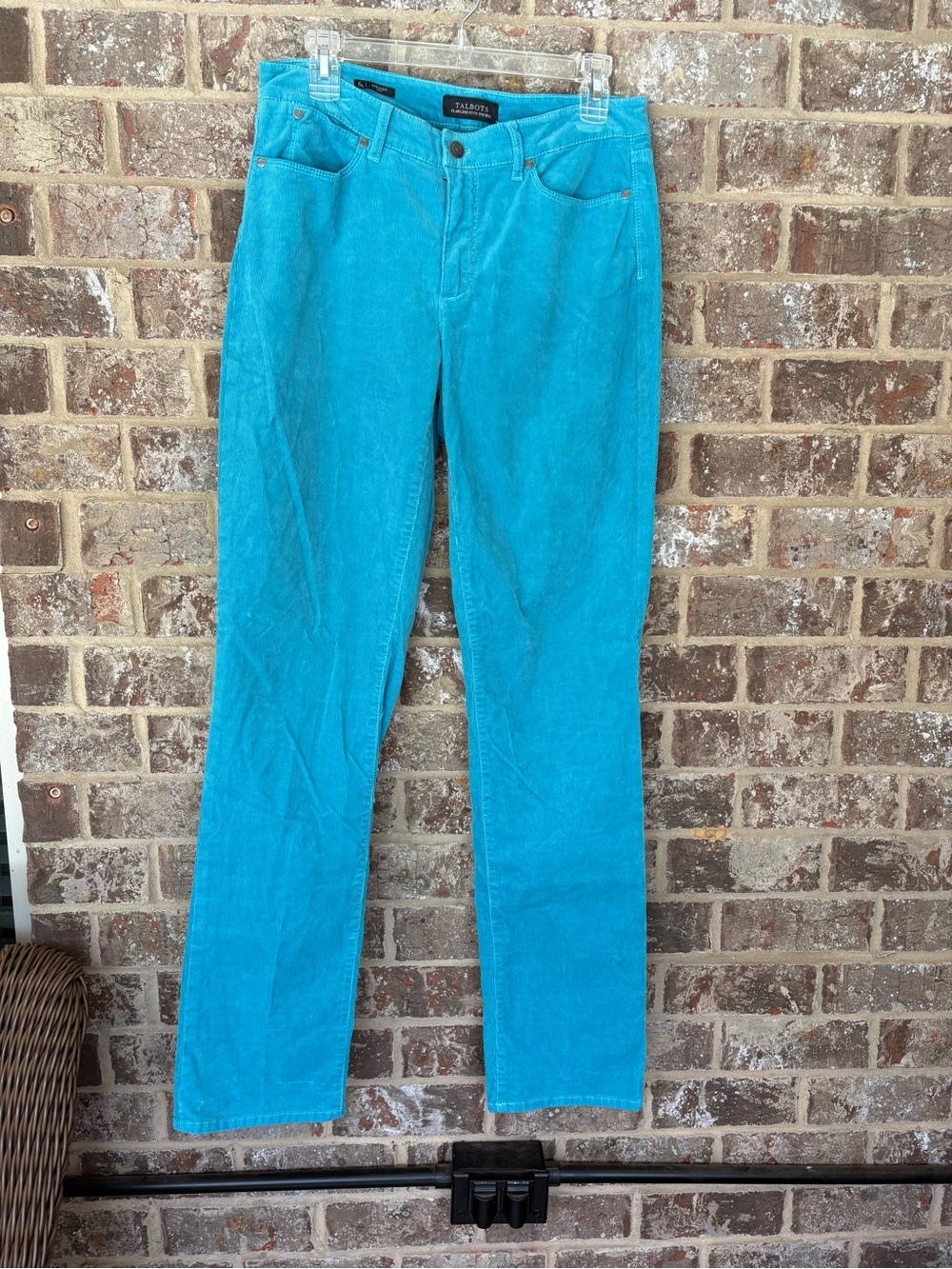 TALBOTS Flawless 5 Pocket corduroy Straight Leg 6L turquoise